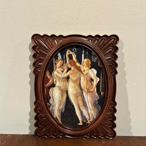 Botticelli Three Graces Ornate 6.5x8 Ornate Framed Print Primavera Wall Art